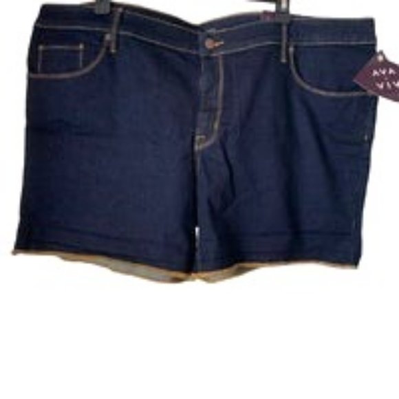 Ava & Viv Midi Jean Shorts - Picture 1 of 6